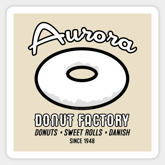 Aurora Donut Factory Sticker by Vandalay Industries
